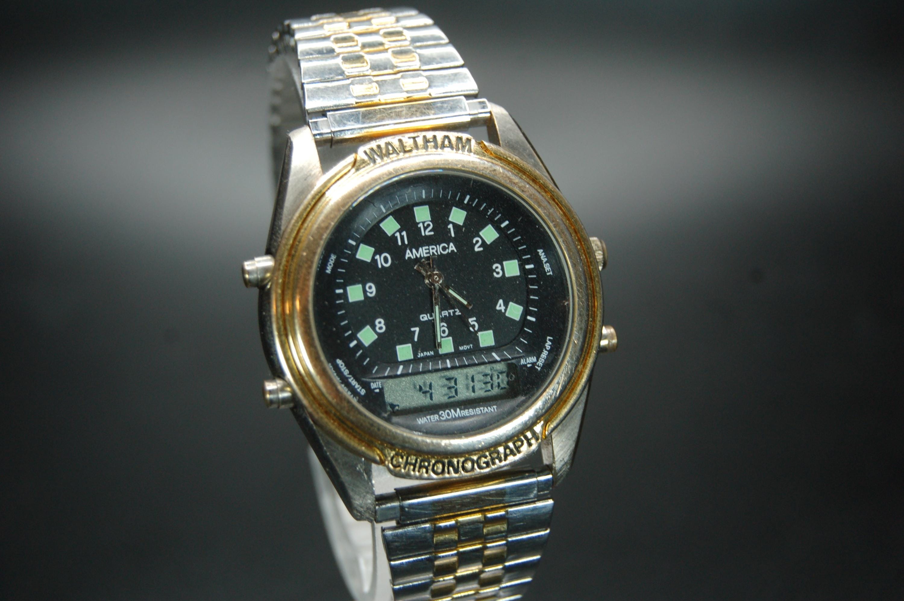 Alarm Chronograph Waltham Chronograph Watch Vintage Waltham