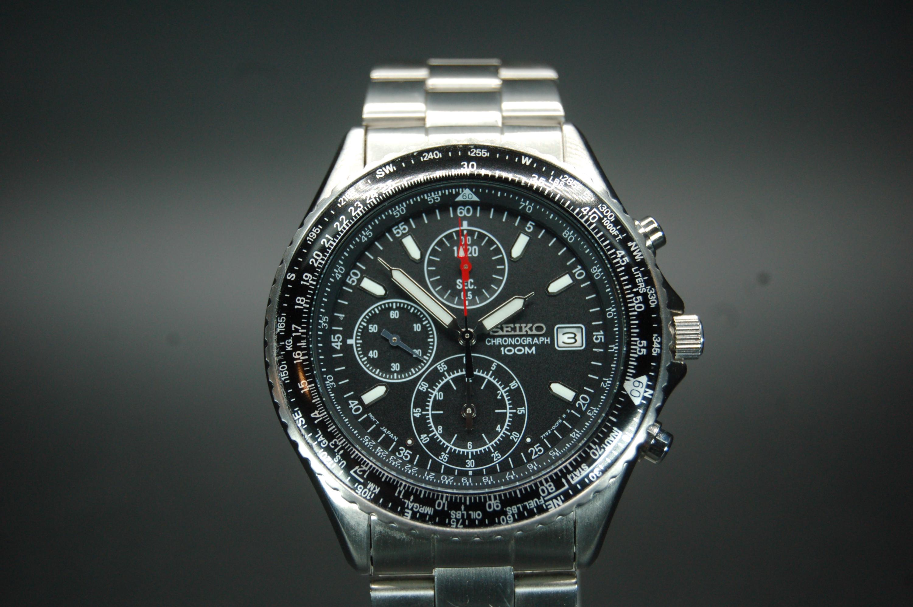 Seiko flightmaster chrono deals