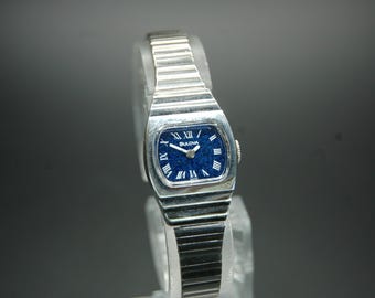 Vintage Bulova Silver Tone Dual Dial Bracelet Watch Yin Yang  display picture 2