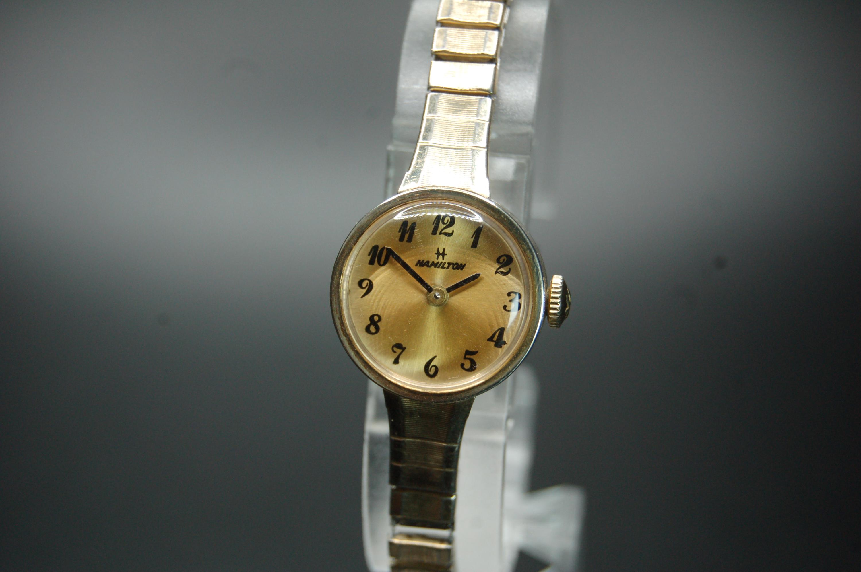 Vintage ladies Hamilton dress watch Hamilton Ladies 14k Yellow Gold Wristwatch - petersuchyjewelers main image 3
