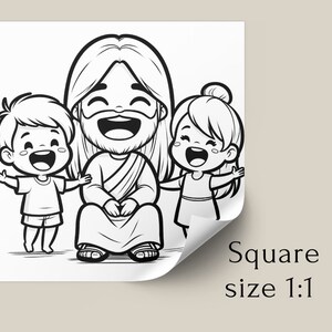 Jesus Coloring Page Clipart , Printable Coloring Book Page ,christian Coloring Page of Jesus for ...