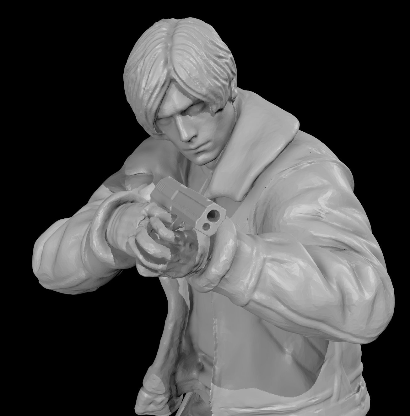 Leon Kennedy Resident Evil 4 3D Print OBJ File Etsy