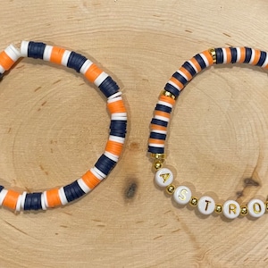 Houston Astros Clay Bead Bracelets