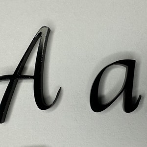 Letras acrílicas negras cortadas a medida / Varios tamaños disponibles