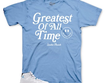 Camisetas deportivas a juego con la camiseta Retro 11 Legend Blue de Columbia: Goat Shirt