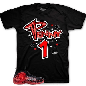 T-shirt To Match Foamposite Stranger Bright Crimson - One Design