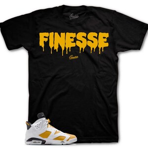 Shirts To Match Retro 6 Yellow Ochre AJ6 - Finesse Sneaker Tee