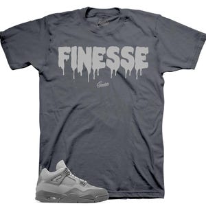 Shirts To Match Retro 4 Wet Cement AJ4 - Finesse Sneaker Tee
