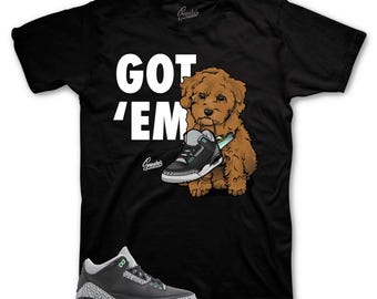Sneaker Tees To Match Retro 3 Grün Glow 1 - Copped Em Shirt