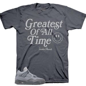 Shirts To Match Retro 4 Wet Cement AJ4 - Goat Sneaker Tee