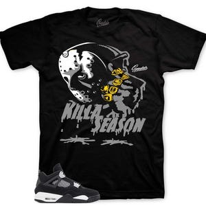 Sneaker Tees To Match Retro 4 White Thunder - Killa Season Shirt