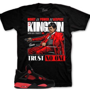 Shirts To Match Retro 4 Red Thunder Sneakers - Trust Issues Tees