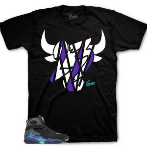 Maglietta da abbinare Retro 8 Aqua AJ8 Aquas - Toro Sneaker Tees