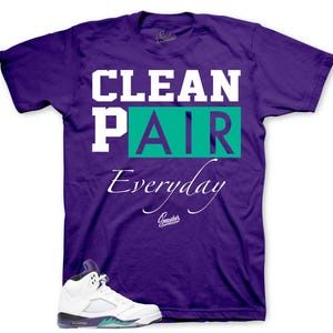 Shirt dat past bij Retro 5 Grape AJ5 Grapes - paar sneaker-sneakers