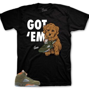 Shirts To Match Retro 5 Olive AJ5 - Copped Em Sneaker Tee
