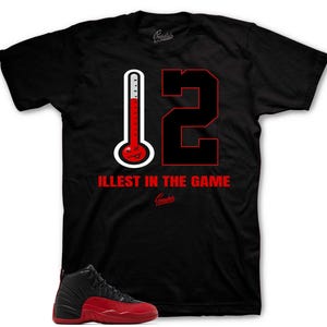 ONE-TWO Shirt Design To Match Retro 12 Flu Game Sneakers AJ12 Sneaker Tees