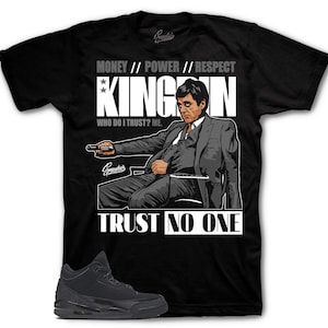 Shirt To Match Retro 3 Black Cat AJ3 - Trust Issues Sneaker Tees