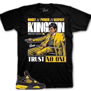 Sneaker Tees To Match Retro 4 Yellow Thunder - Trust issues Shirt