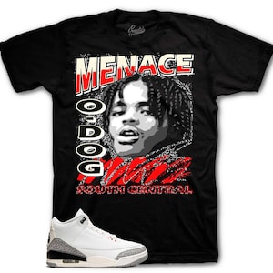 Camisetas deportivas a juego con la camiseta retro 3 reimaginada de cemento blanco de los años noventa