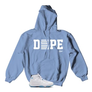 Sneaker Sweatshirts To Match Retro 11 Diffused Blue - D23 Hoodie