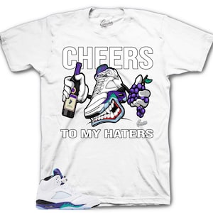 Shirt To Match Retro 5 Grape AJ5 Grapes - Fly kicks Sneaker Tees