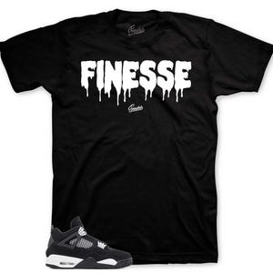 Sneaker Tees To Match Retro 4 White Thunder - Finesse Shirt