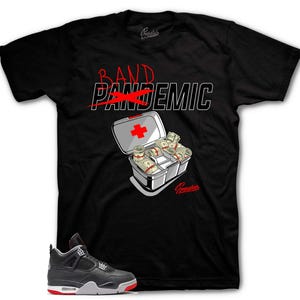 Sneaker Tees To Match Retro 4 Bred - Bands Shirt