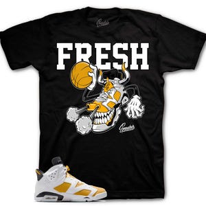 Shirts To Match Retro 6 Yellow Ochre AJ6 - Fly Kicks Sneaker Tee