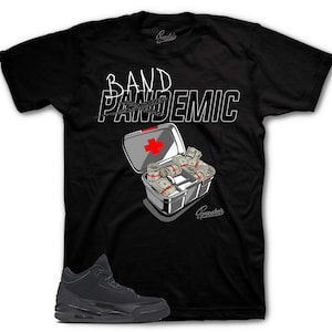Shirt To Match Retro 3 Black Cat AJ3 - Bands Sneaker Tees