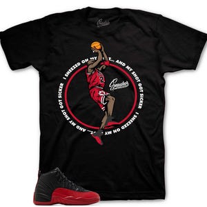 Shirt Design To Match Retro 12 Flu Game Sneakers - Sneeze Sneaker Tee