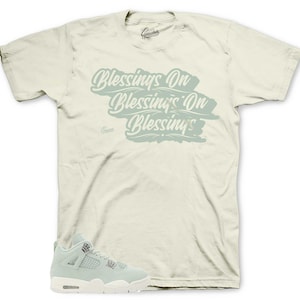Shirts To Match Retro 4 Abundance AJ4 Seafoam - Blessings Sneaker Tee