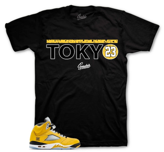Shirt to Match Retro 5 Tokyo AJ5 Tokyo - Crest Sneaker Tees - Etsy