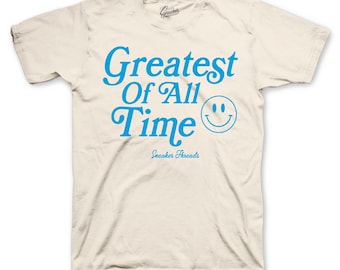Retro 1 University Blue Reimagined Shirt To Match Shoes - Goat Sneaker Tee