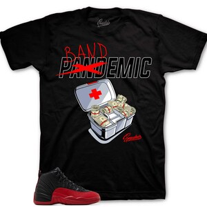 Shirt Design To Match Retro 12 Flu Game Sneakers - Bands Sneaker Tee