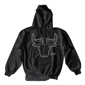 Hoodie To Match Retro 3 Black Cat AJ3 - War Bully Sweatshirt