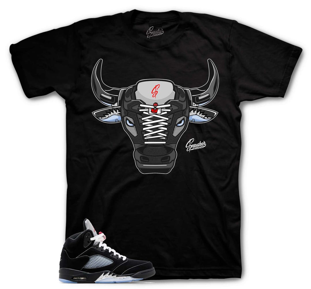 JZ T-Shirt Match Jordan 5 Black Metallic Reimagined main image 1