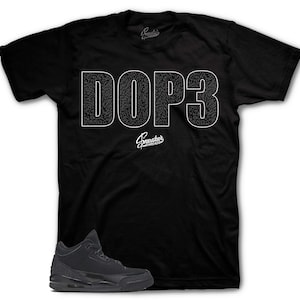 Shirt To Match Retro 3 Black Cat AJ3 - D3 Sneaker Tees