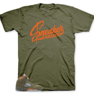Shirts To Match Retro 5 Olive AJ5 -  Sneaker Threads Tee