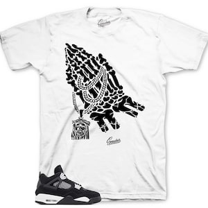 Sneaker Tees To Match Retro 4 White Thunder - Pray Shirt