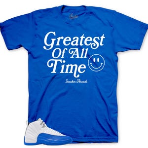 Shirts To Match Retro 12 Blueberry AJ12 Game Royal - Greatest Sneaker Tee