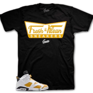 Shirts To Match Retro 6 Yellow Ochre AJ6 - Fresh & Klean Sneaker Tee
