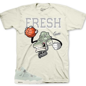 Shirts To Match Retro 4 Abundance AJ4 Seafoam - Fly kicks Sneaker Tee