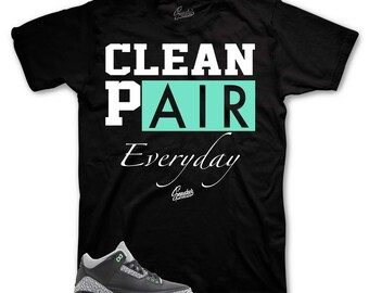 Sneaker Tees To Match Retro 3 Green Glow 1 - Clean Paar Shirt