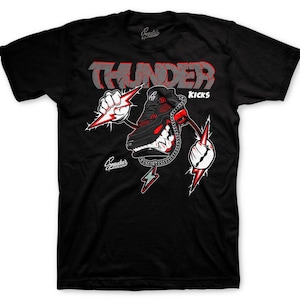 Shirts To Match Retro 4 Red Thunder Sneakers - Fly Kicks Tees