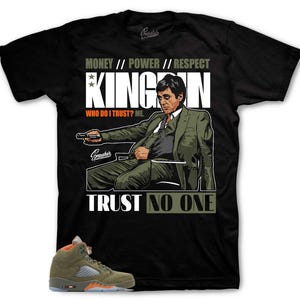 Shirts To Match Retro 5 Olive AJ5 - Trust Issues Sneaker Tee
