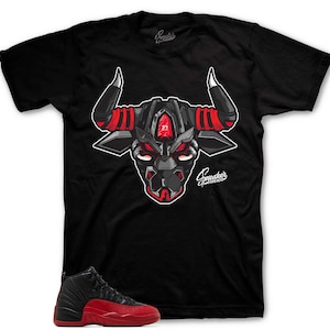 Shirt Design To Match Retro 12 Flu Game Sneakers - WAR BULLY Sneaker Tee