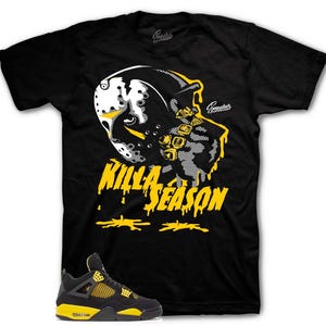 Sneaker Tees To Match Retro 4 Yellow Thunder - Killa Season Shirt