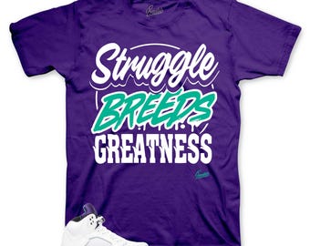 Camisa a juego con el modelo retro 5 Grape AJ5 Grapes - Camisetas deportivas Struggle Breeds