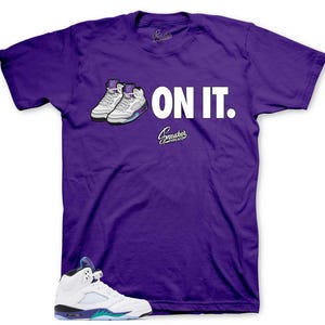 Shirt passend bij retro 5 druif AJ5-druiven - 5 On It-sneakers