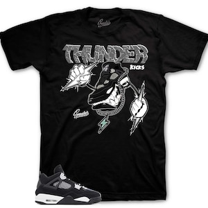 Sneaker Tees To Match Retro 4 White Thunder - Fly Kicks Shirt